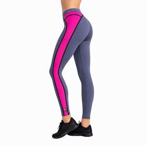 Zara Purple Magazine Womens Neon Pink Gray Colorblock Leggings Size S Retro NWT